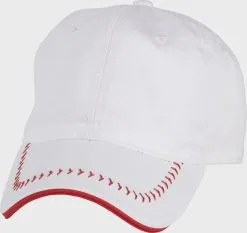 Rawlings Women's White Baseball Stitch Hat