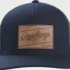 Rawlings Leather Patch Mesh Snapback Hat